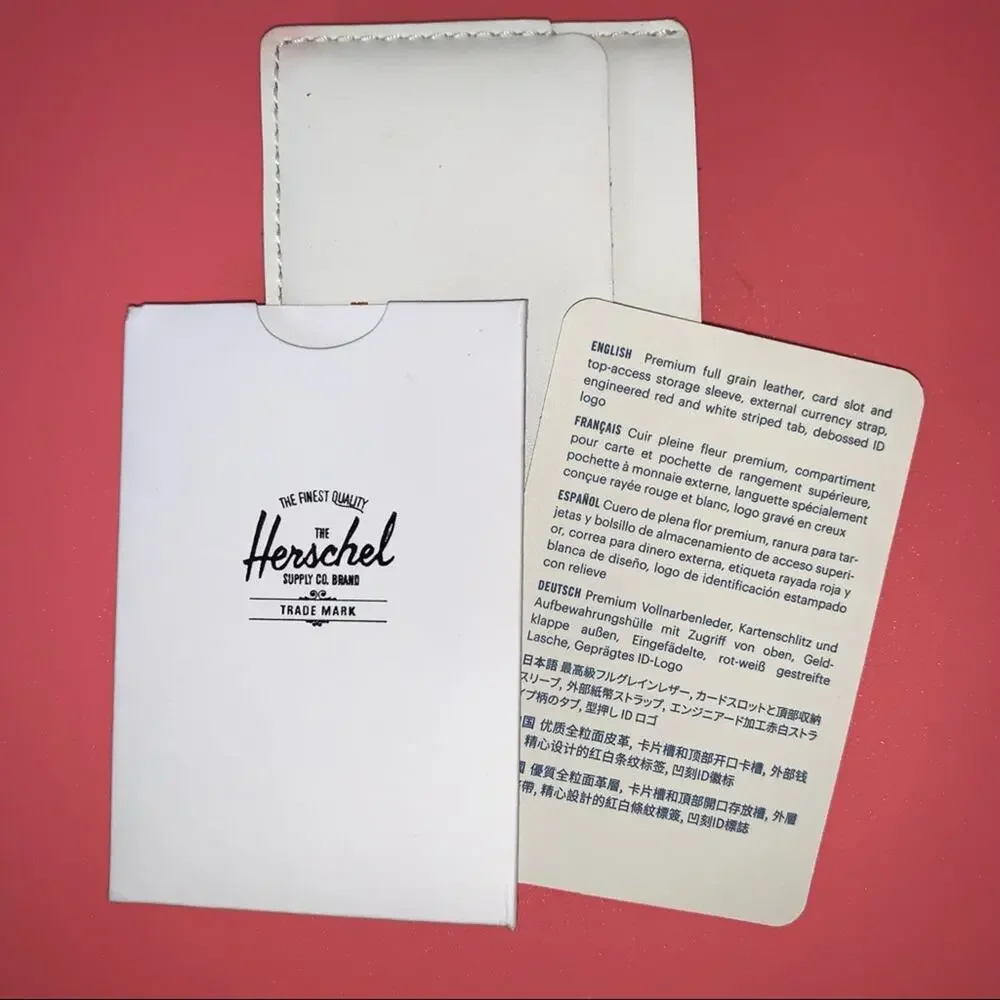 Herschel Felix White Leather Wallet